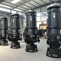 Pompe à eaux usées submersible WQ avec grand débit basse pression 380V pompe de levage d'eaux usées de sous-sol OEM à un étage personnalisable