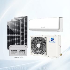 9000-24000Btu completamente off Grid condizionatore solare alimentato 24V 48V Mini <span class=keywords><strong>Split</strong></span> Solaire sistema di aria condizionata per la casa - Product Image 1