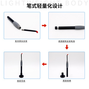 Dental <b>Smart</b> Flashlight UVA 395-400nm White Led 6000k Dual <b>Light</b> Oral Examination Tool - Product Image 4