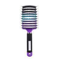 Brosse à cheveux électrique en plastique nylon de couleur personnalisable avec évent incurvé outil de massage pliable pour un séchage plus rapide