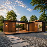 Maison préfabriquée modulaire à 2 chambres, alimentée à l'énergie solaire, pour projets hôteliers et complexes hôteliers