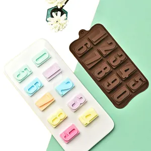 Bánh Trang Trí Nhựa Kẹo Cookie Khuôn Khay Silicon Font Chữ Số Từ Chữ Cái Tiếng Ả Rập Khuôn Sô Cô La