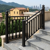 Kit de balustrade en aluminium noir standard australien, balustre vertical moderne, main courante de sécurité pour villa, escalier extérieur, balcon, terrasse