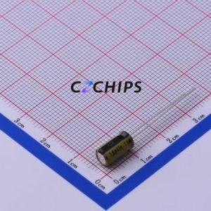 Condensador Electrolítico de Aluminio de Orificio Pasante LKMB0901J1R8MF, D5xL9mm 1.8uF 20% 63V 41mA-100kHz - Product Image 1