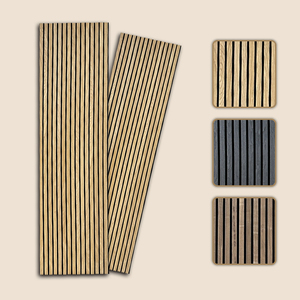 Panel Acústico Modular de Listones de Madera, Aislante de Sonido de 3 Lados para Uso en Hoteles, Tamaño Personalizable - Product Image 1