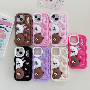 ใหม่ 3D Hello Kitty Designerน่ารักการ์ตูนอะนิเมะโทรศัพท์มือถือFundaสําหรับสาวผู้หญิงIphone 11 12 13 14 15 Pro MaxกรณีPromax