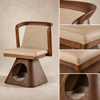 Lit et Nid pour Chat et Chien en Bois Moderne 2-en-1, Chaise avec Coussin en Bois Massif Durable pour Salon, Chambre, Balcon
