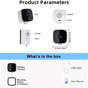 Caméra de sécurité miniature Girafit pour fenêtre, WiFi, intérieur, HD, caméra domestique, vision nocturne, détection de mouvement, enregistreur vidéo 24/7, stockage dans le cloud - Product Image 6