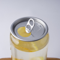 Canette de boisson en plastique PET transparente de 500 ml avec bouchon à anneau en aluminium imprimé pour les boissons gazeuses et les jus
