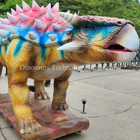 Simüle Edilmiş Dinozor Modeli, İnteraktif Robot Olarak El Yapımı Büyük Animatronik Ankylosaurus, Açık Hava Parkları İçin Sergi Amaçlı Bir Ürün