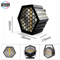 Projecteur de scène LED hexagonal vintage à tête unique 60W COB+RGBW, lumière auxiliaire DMX Strobe pour discothèque et mariage