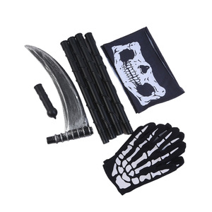 Ensemble de jouets pirate avec crâne de capitaine, 3 pièces, accessoires de costume pour fête d'Halloween, armure en tissu unisexe, armes - Product Image 1