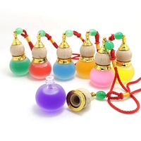 Bouteille de parfum en verre suspendue pour voiture rechargeable, pendentif, bouteille d'aromathérapie, diffuseur suspendu