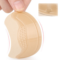 Coussinets de talon en silicone et daim auto-adhésifs anti-friction pour ajustement demi-taille et amorti, pour chaussures habillées et usage quotidien, doublures de talon