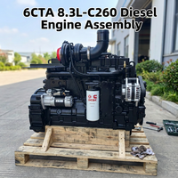 Mesin Diesel Mekanik 6CT 8.3L 260HP Dongfeng Motor 194kW Tenaga 2200RPM Asli Cina Baru Lengkap untuk Industri