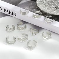 Lot de 10 bagues d'orteil pour femme, couleur or et argent, style plage, ajourées et ajustables, pour l'été et la plage, vente en gros Sea Side Fashion