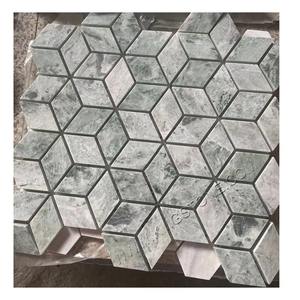 Mosaico de mármol pulido hexagonal moderno en diseño de parquet con características verdes <span class=keywords><strong>caribe</strong></span>ñas para uso en pisos - Product Image 1
