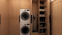 Conception Sur Mesure Aménagement Complet de Maison en Bois Meubles Modulaires en Bois Massif Armoire de Cuisine Moderne avec Îlot Central
