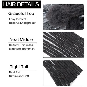 6-30 pulgadas 0,2/0,4/0,6/0,8 cm hecho a mano Ombre <span class=keywords><strong>Loc</strong></span> extensión de cabello humano para hombres y mujeres extensiones de rastas de cabello humano Real - Product Image 2