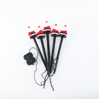 Décoration de Noël pour allée extérieure, Père Noël 3D, 5 LED, CRI 95, lampes à piquet pour allée, alimentées par piles, étanches IP65