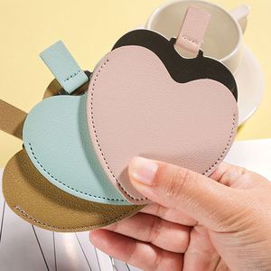 Espejo de Maquillaje de Bolsillo en Forma de Corazón, Pequeño, de Acero Inoxidable, Resistente a Roturas, Portátil, con Impresión de Logotipo - Product Image 2