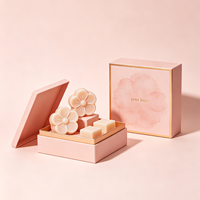 Coffret cadeau de collection de savons haut de gamme, fabriqué en carton durable avec couvercle séparé, impression personnalisée pour produits de bain et de beauté