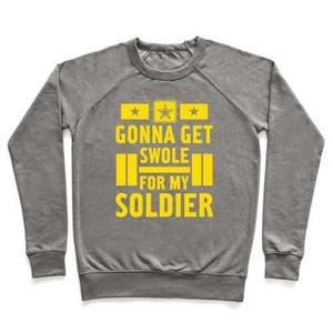 Sweat-shirt à col rond Getting Swole for My Soldier - Product Image 5