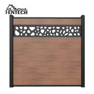 Pannelli Compositi in Legno e Plastica Personalizzabili Fentech, Recinzione con Pali in Alluminio, Steccato WPC per Privacy in Giardino - Product Image 2
