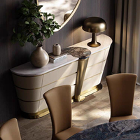 Meuble de rangement mural pour salon de villa de luxe moderne, design italien minimaliste et créatif, armoire latérale