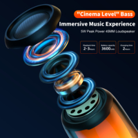 QERE HF22 Bass RGB Sound Cooler Sub Woofer Aux App Control Waterproof Powered Speaker Wireless