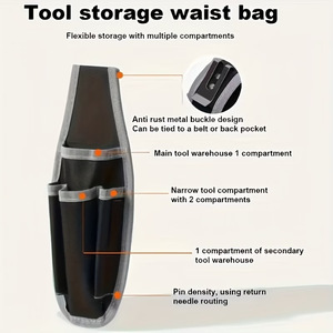 Tool Waist Bag Oxford Cloth Multi Function For Car Repair Woodworking Electrical Work Men's Fanny Pack - Product Image 3