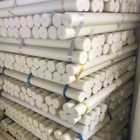 Tige en PTFE blanc fluoroplastique résistant aux produits chimiques, sur mesure en usine