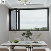 Ventanas Modernas de Aluminio con Aislamiento Acústico para Exteriores, con Vidrio Templado, Estilo Abatible, para Dormitorio y Villa - Mejor Precio