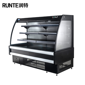 Réfrigérateur commercial semi-hauteur multi-étagères ouvert pour supermarché, idéal pour boissons et aliments frais - Product Image 1