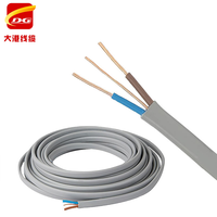 Twin Flat Electrical Wire 6242Y 2,5mm PVC Kupfer Grau Kabel CE für zertifiziertes Bvvb Rvvb Tps Twin Earth Kabel