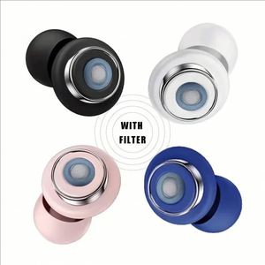 Tapones de Silicona de Lujo, Suaves, Reutilizables, Impermeables, con Música, Reducción de Ruido, con Estuche, para Dormir, Conciertos y Trabajo - Product Image 1