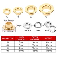 Ojetes Metálicos Planos para Ropa, Ojetes Metálicos Plateados para Zapatos y Sudaderas, Ojetes Metálicos para Prendas de Vestir