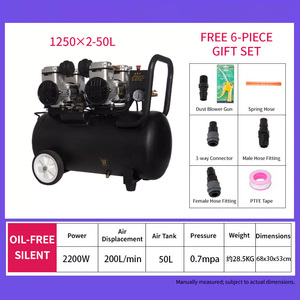 Compresseurs d'air électriques portables chinois bon marché de 1,5 CV, 8 L, 220 V à entraînement direct pour la <span class=keywords><strong>peinture</strong></span> au <span class=keywords><strong>pistolet</strong></span> - Product Image 4