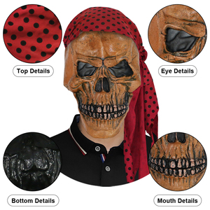 Máscara de Goma de Terror, Rey Pirata, Rey Fantasma, Accesorio Aterrador para Halloween, Fiesta de Disfraces, Personalizable - Product Image 3