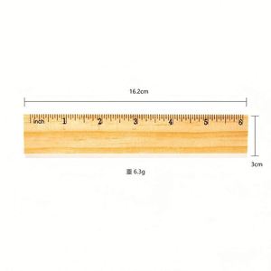 Regalo Promocional: Regla Recta de Madera Natural de 15cm/20cm/30cm con Graduación en Centímetros en un Solo Lado y Logotipo Personalizado - Product Image 3