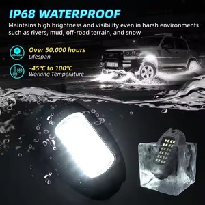 Ventas calientes Carcasa de aluminio Night Riding Aura Light Kit Car Truck Metal Solid White Rock Light Chasis Light - Product Image 6