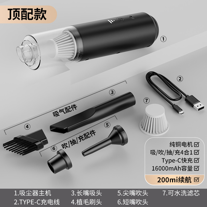 Yt-m2054-aspirateur de voiture-noir