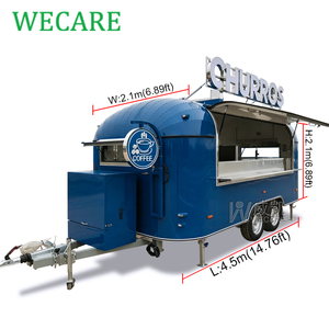 Wecare Compra <span class=keywords><strong>Remolque</strong></span> de Comida <span class=keywords><strong>Pequeño</strong></span> de 4.5m, Totalmente Equipado, Mini Carrito de Comida Móvil para Negocios de Comida Callejera - Product Image 2