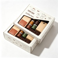 Coffret Cadeau de Café Biodégradable en Gros avec Fenêtre, Boîte de Sachets de Café de Haute Qualité, Emballage Premium pour Café avec Encre de Soja
