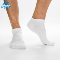 Chaussettes de Cheville en Coton Blanc pour Homme Chaussettes de Quart de Compression de Haute Qualité Taille 5-9 Confortable pour l'Automne Fait Logo
