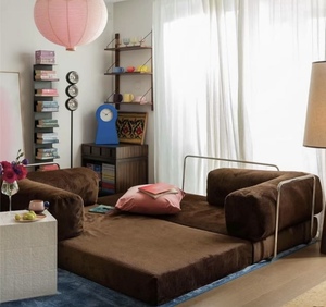 Contemporary Tufted Three Seat Fabric Sofa Extra Soft <b>Foam</b> Filled Rectangular Design - Product Image 3