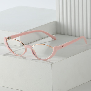 Venta caliente logotipo personalizado claro medio marco <span class=keywords><strong>gafas</strong></span> de ojo de gato moda china <span class=keywords><strong>gafas</strong></span> <span class=keywords><strong>con</strong></span> lentes para damas - Product Image 1