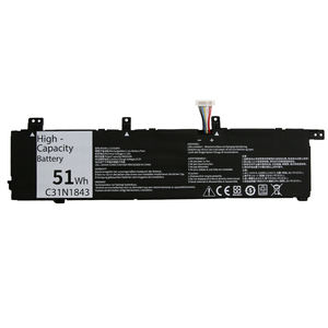 Batterie d'ordinateur portable au lithium haute capacité, nouvelle, 51Wh, 4420mAh, C31N1843, pour Asus VivoBook S14/S15 S432FL S432FA S432F S532FA S532FL - Product Image 1