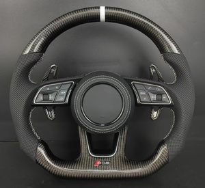 <span class=keywords><strong>Volant</strong></span> en cuir et fibre de carbone personnalisé pour VW Golf MK7 GTI <span class=keywords><strong>R</strong></span> MK7.5 pour <span class=keywords><strong>R</strong></span> <span class=keywords><strong>Line</strong></span> Passat B8 JETTA à fond plat - Product Image 1