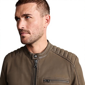 2026 Best Fashion <b>Leather</b> <b>Jacket</b> Hot Sale Premium Quality sheep <b>leather</b> Fashion Solid <b>Brown</b> <b>Men</b> <b>Leather</b> <b>Jacket</b> - Product Image 3